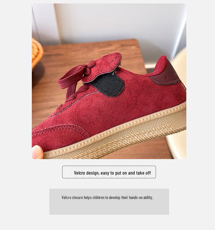 2025 Autumn Unisex Kids' Korean Style Skate Shoes - Casual Sports German Training Gump Shoes