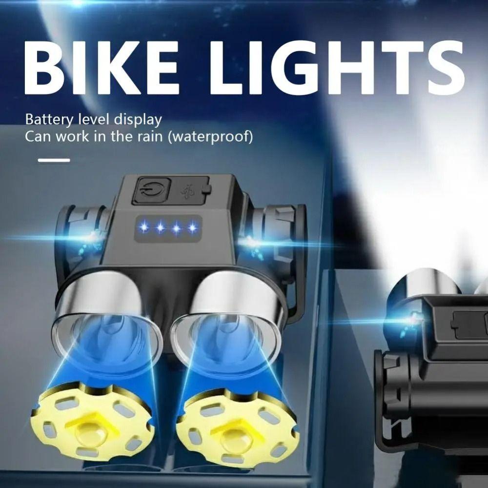 Rainproof Design Bicycle Front Rear Light High-Brightness Safety Cycling Light  Night Riding