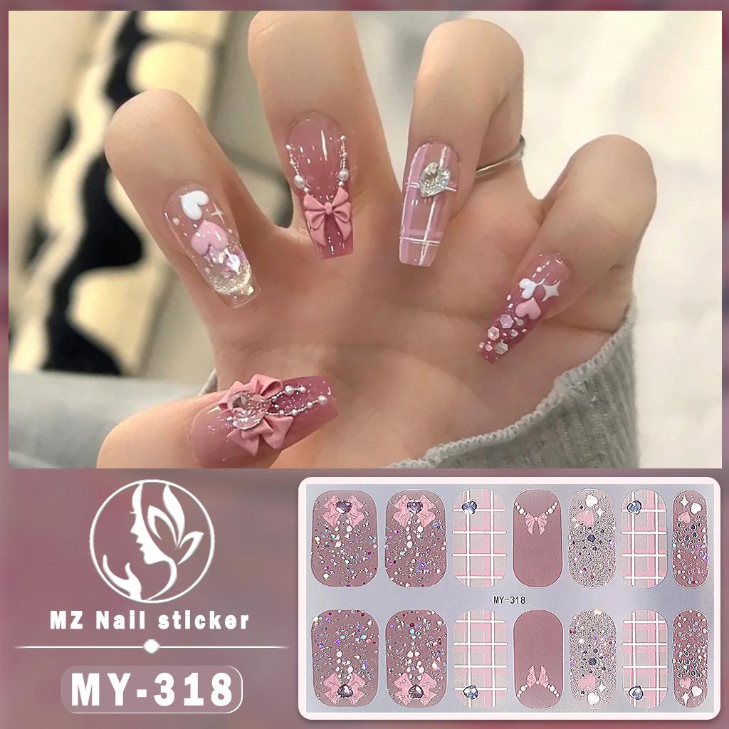 Three-dimensional National Style No-bake Gel Nail Varnish Film All Stick Japanese and Korean Style Spring and Summer Nail Film Paper Nail Film Paper