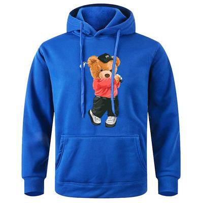 Uncle Teddy Bear Plays Golf Print Unisex Hoody Oversized Loose Fleece Tracksuit Basic Casual Sport Hoodies Classic Creative Hooded