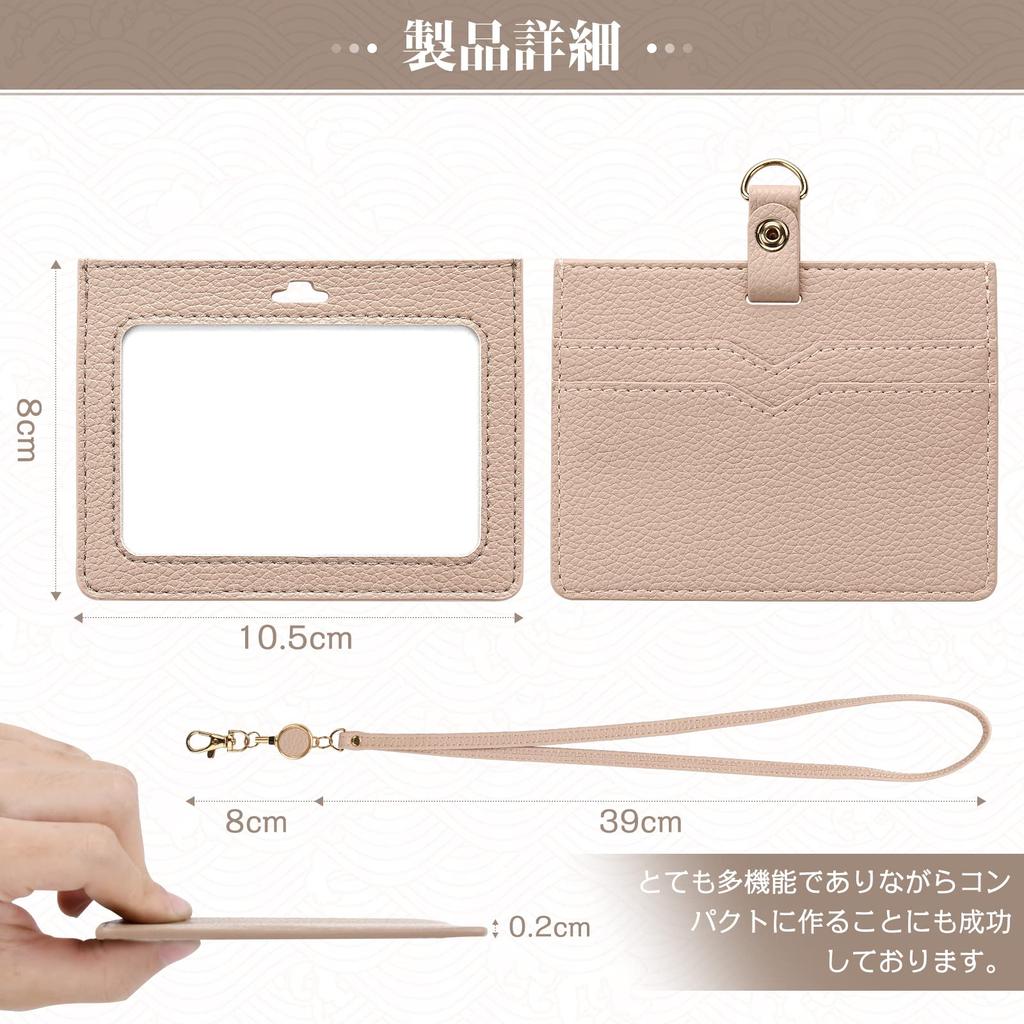 Dockii ID Card Employee ID Card for Women and Neck Retractable Name Pass Business Card Name Tag Holds 3 Cards Holder, Horizontal, Case, Men, Strap,