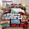 Vibrant City Life Action Three-piece Set (1 * Duvet Cover + 2 * Pillowcase, Without Core) 2D Flat Duvet Cover and Pillowcase Christmas Birthday Gift
