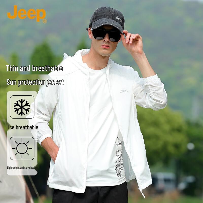 JEEP Men s Lightweight Hooded Sun Protection Outdoor Jacket 5XL