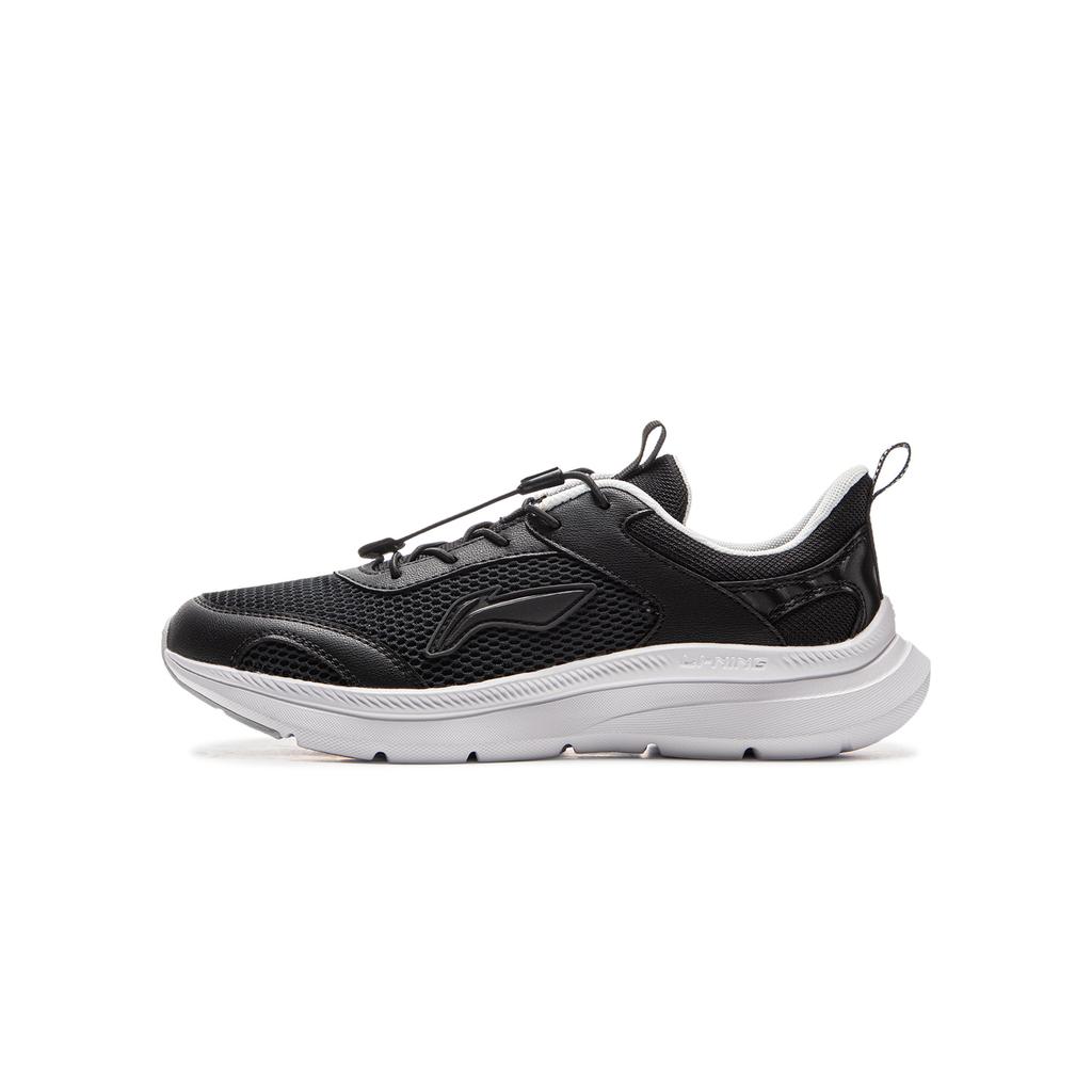 Li Ning Kids Mesh Versatile Fashion Comfortable Breathable Lightweight Shock Absorption Low Top Running Shoes Kids sneaker Black YKFV070-5A