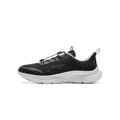 Li Ning Kids Mesh Versatile Fashion Comfortable Breathable Lightweight Shock Absorption Low Top Running Shoes Kids Sneaker Black YKFV070-5A