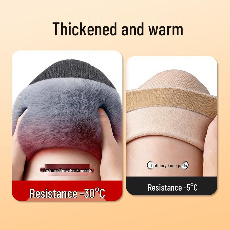 LANGSHA Cashmere Lined Thermal Knee Support (Pair)