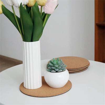 Doppelseitige Korkpflanzenuntersetzer, Runde Wasserabsorbierende Blumentopfuntersetzer, Nicht-Kork Pflanzenmatten für Innen- und Außenpflanzgefäße, Tisch