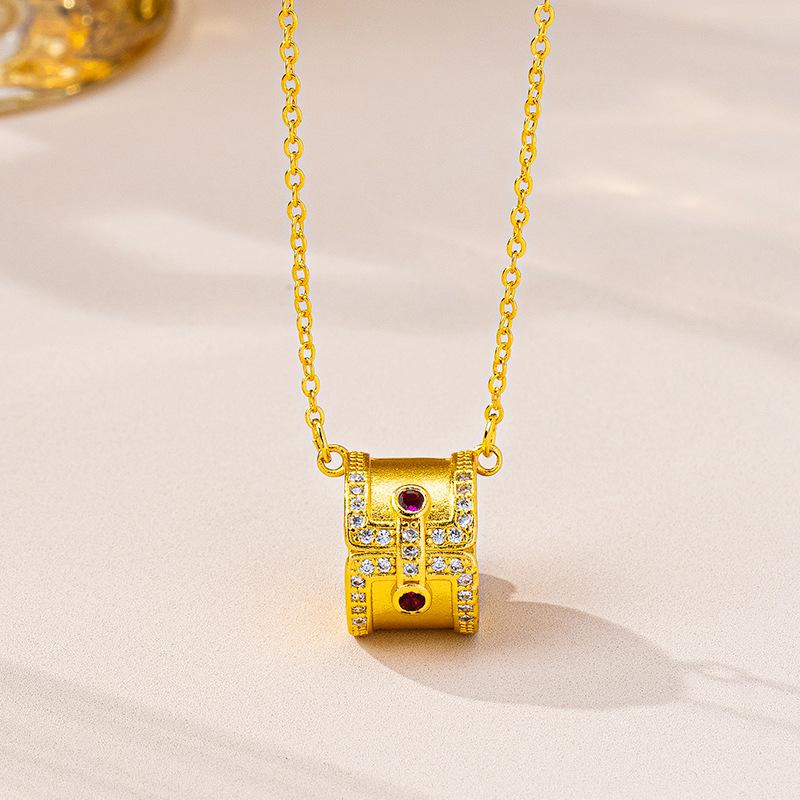 Small Waist Women s Trendy Design Hollow Collarbone Chain Jewelry Necklace Pendant 60CM(Necklace Long)