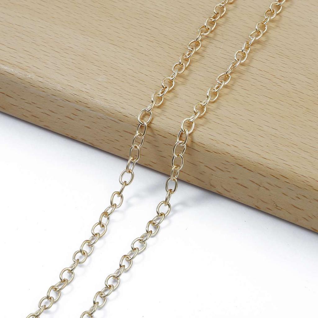 KC Gold Long Necklace Chains Iron Bulk For DIY Jewelry Findings Making Materials Accessories