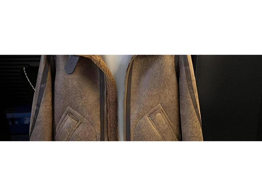 Winter 2025 Men's Fashionable Thickened Velvet Motorcycle Jacket - Long-Sleeved, Warm Lapel Design