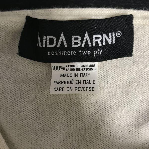 Italy Aida Barni Cashmere 100% Cardigan Women M Ivory Sweater Tops