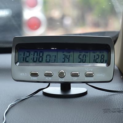 3'ü 1 arada Çok Fonksiyonlu Araba Saati Kapalı Açık Termometre Voltmetre LCD Di ile ABS Malzeme Saati