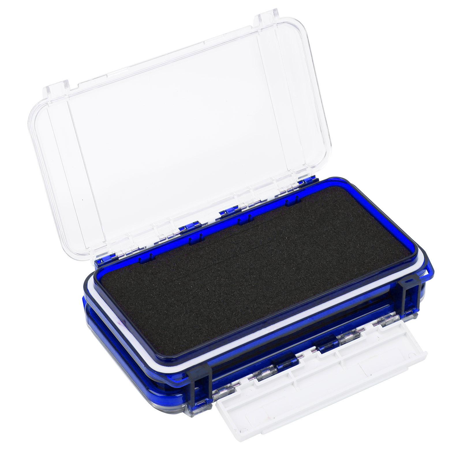 Double Sided Fishing Tackle Boxes MultiFunctional Lure   Bait Storage Case(Transparent Blue )
