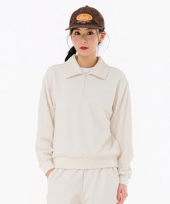 CHASECULT Women'S Ribbed Half-Zip Sweatshirt-Farg5164B0A