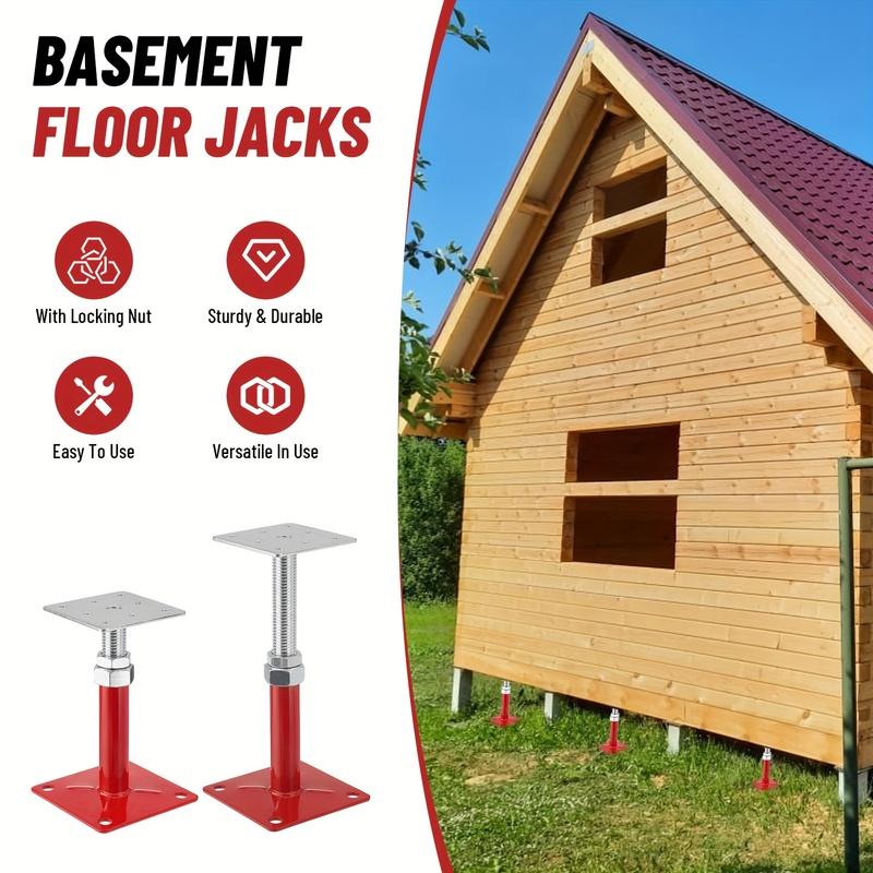 5-8" Adjustable Screw Jacks Post 2/4/8PCS,5000LBS Load Capacity House Floor Foundation Jacks for Basement Floor Leveling