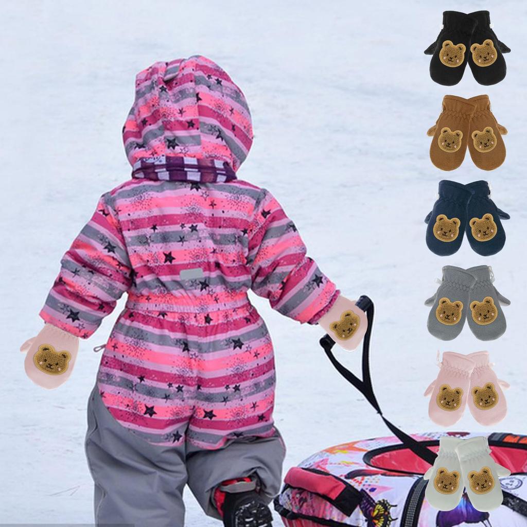 Umeloeo Cute and Stylish Bear Design Baby Thick and Warm for Fall and Perfect for Snow School and Outdoor Suitable for Elementary School and Girls