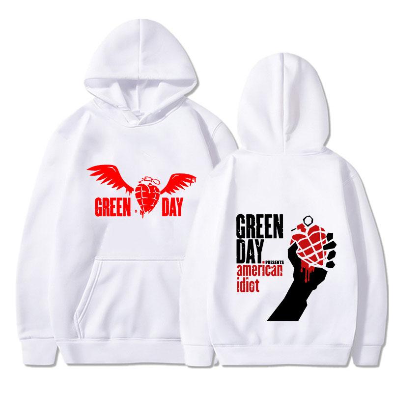 Green Day Saviors Printed Men's Hoodies New Hip Hop Loose Streetwear Pullover Long Sleeve Sweatshirts Clothes Tops