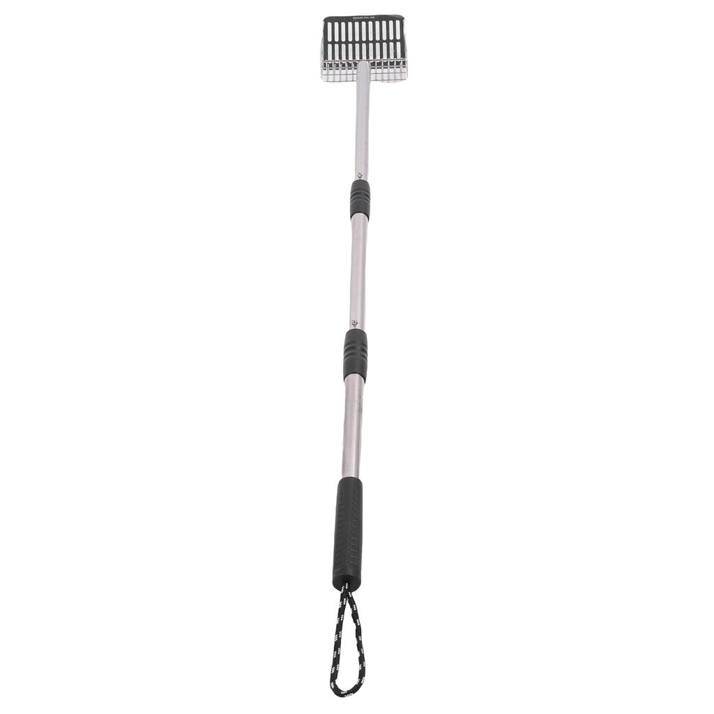 Metal Cat Litter Scoop Long Handle Heavy Duty Stainless Steel 3 Section Removable Shovel Scooper for Pet Chicken Coop