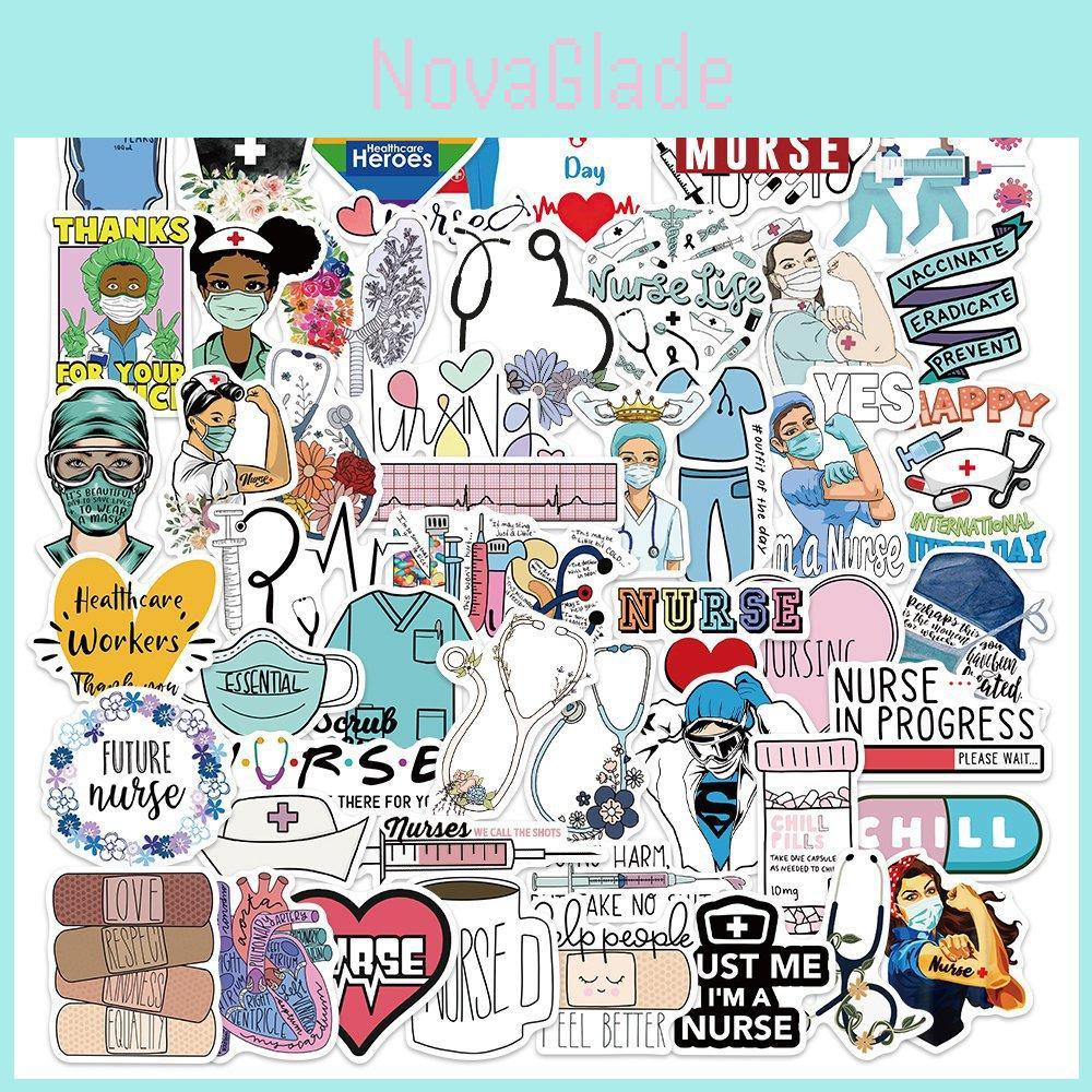 512 International Nurse Day Decorative Stickers For Phones Luggage Fridges And Water Bottles Pack Of 50