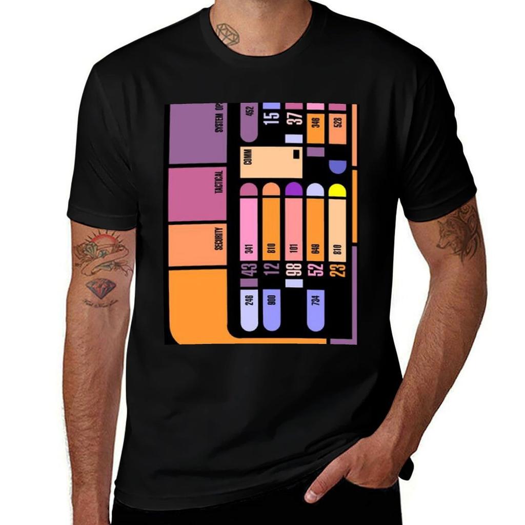 Star Trek Computer Panel Tshirt Antipilling Casual Tshirt