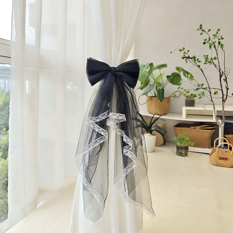 INS Curtain Bow Tiebacks Window Curtains Binding Rope White Window Curtain Strap Bag Decoration Curtain Decor Accessories