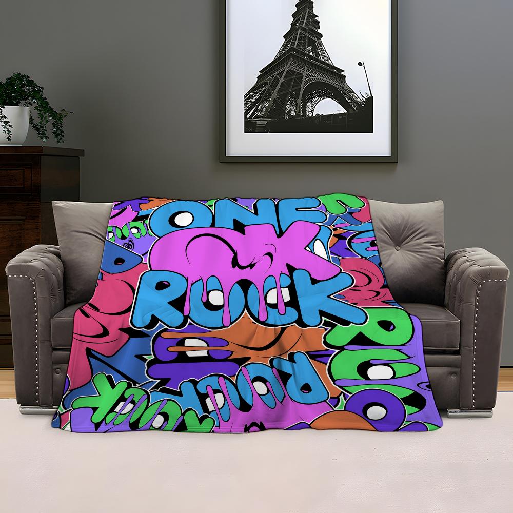 Band ONE OK ROCK Throw Kid-Friendly Flannel Throw Blanket Soft Warm Anti-Static Washable All Season 80x120cm(31x47inch)
