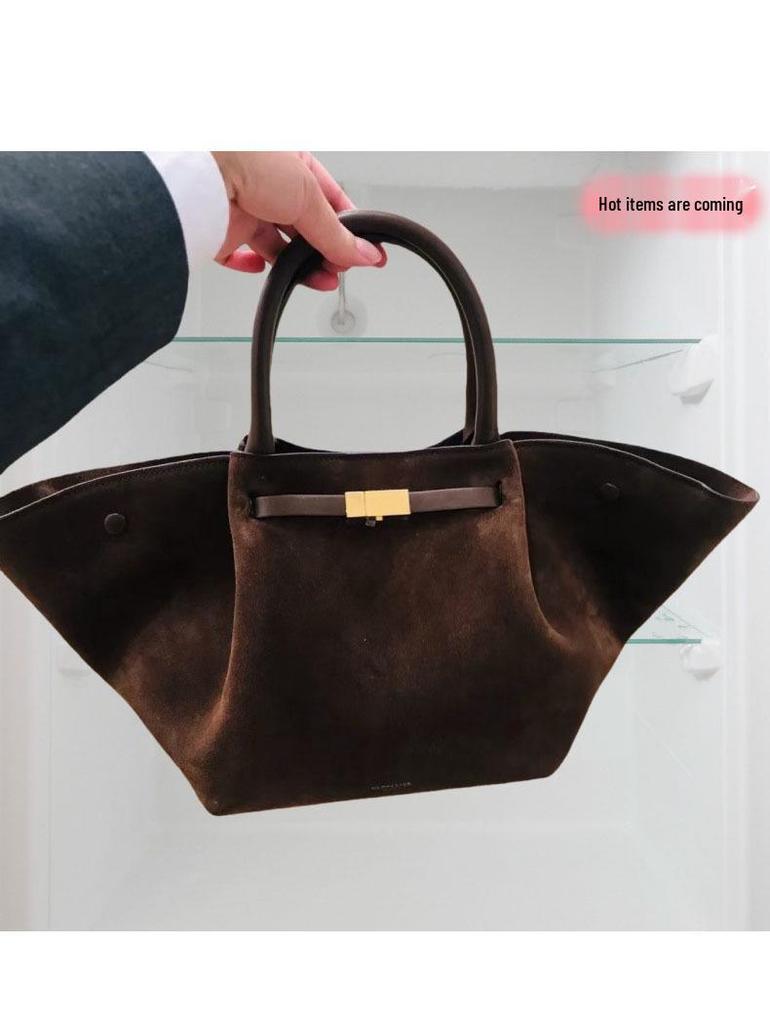DEMELLIER Wing Suede Tote – Large Capacity, Versatile Women's Commuter Bag