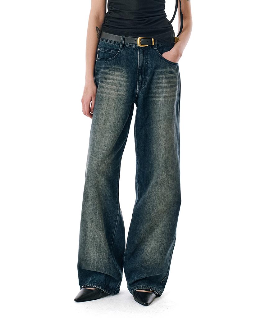 Sekeonmonollogeu 3 Stitched Wide Washed Denim Pants [Dblue]_Sept056Dblue