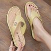 Women's Summer New Wedges Flip-Flop Slippers Thick Sole Non Slip Home Slippers Outdoor Beach Slippers Vacation Casual Slippers