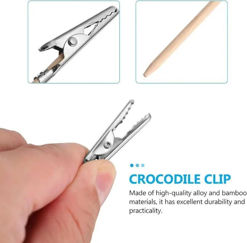 10/200Pcs Metal Painting Stand Alligator Clip DIY Craft Model Painting Tools Photo Memo Alligator Clips Holders Clamps Supplies