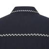 MALBON GOLF Summer Pleated Half-Open Collar T-Shirt Navy (Man)