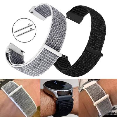 20 22mm Tkany Nylonowy Pasek Pętlowy Dla Garmin Forerunner 165 265 255 645 570 Venu Sq 2 3 4 D2 Air X15 Bransoleta Oddychające Paski do Zegarków