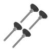 4Pcs Swivel Leveling Mounts Furniture Glide Adjustable Nylon Rubber Base Leveling Pads D30xM6x50 Black
