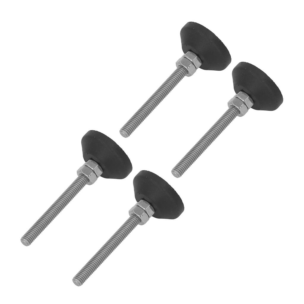 4Pcs Swivel Leveling Mounts Furniture Glide Adjustable Nylon Rubber Base Leveling Pads D30xM6x50 Black