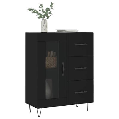 Sideboard Black 69.5 X 34 X 90 Cm Particleboard