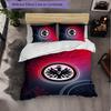 Eintracht Frankfurt Calcio Set Biancheria da Letto 3 Pezzi Morbido Copripiumino con Federe Set Decorazione Camera da Letto per la Casa