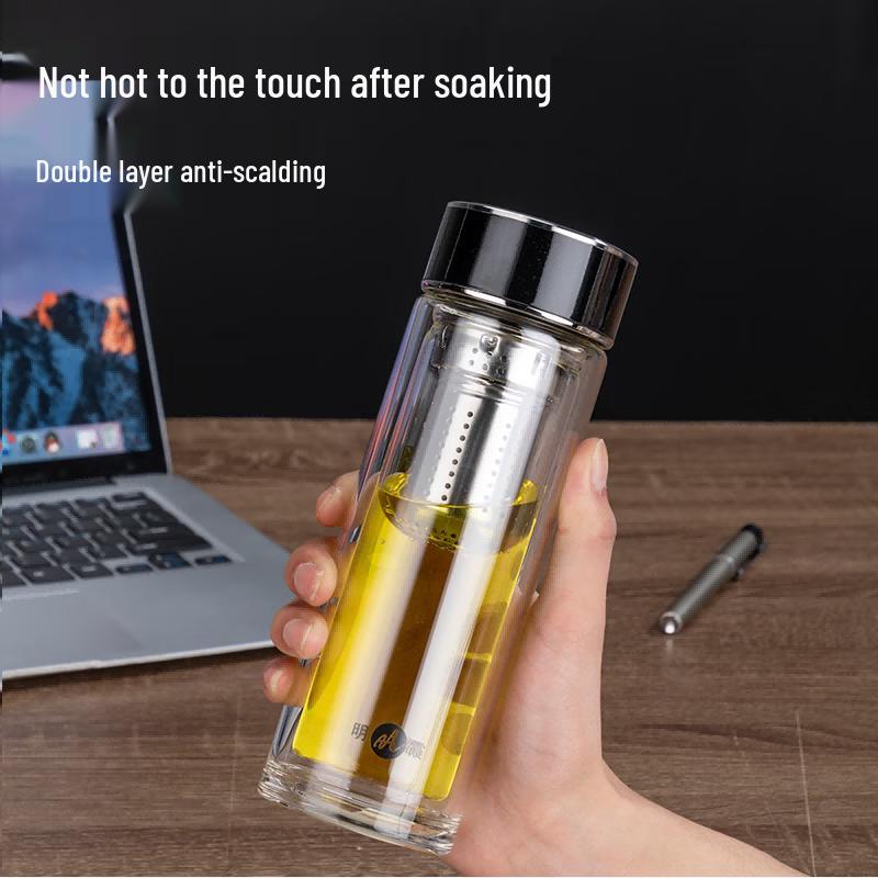 Mingxia Business Double-Layer Glass Cup