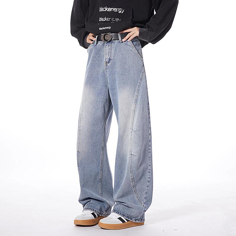 JYL Men s Cargo Pants American Washed Bootcut Spring Patch High-Street Straight Denim L бездна