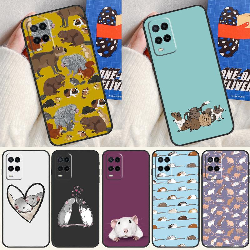 Mouse Rat Case For Oppo A91 A5 A9 A16 A76 A96 A58 A78 A98 A52 A72 A74 A94 A54 S A57 A77 A15 A17 Cover