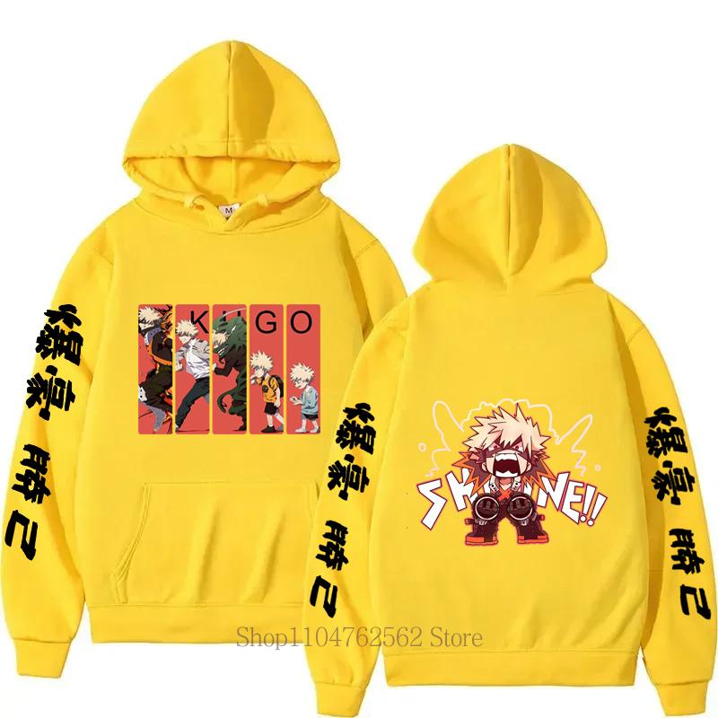 Men Clothes Anime Graphic Print Hoodies Autumn Winter Harajuku Casual Fashion Long Sleeve Tops Fleece Punk Pullover Sweatshirts