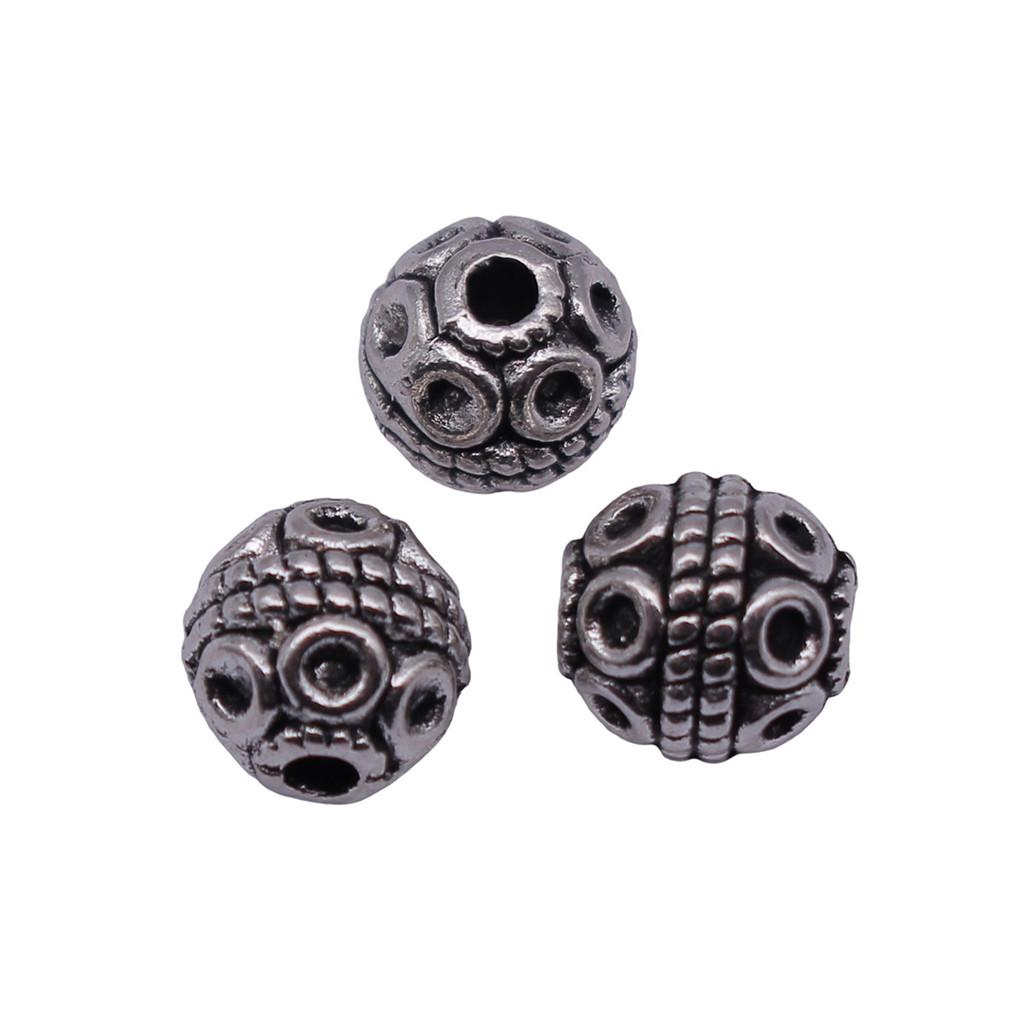 Floral Edge Spacer Beads Ornate Metal Small Hole Charms For Bohemian Beading Supplies