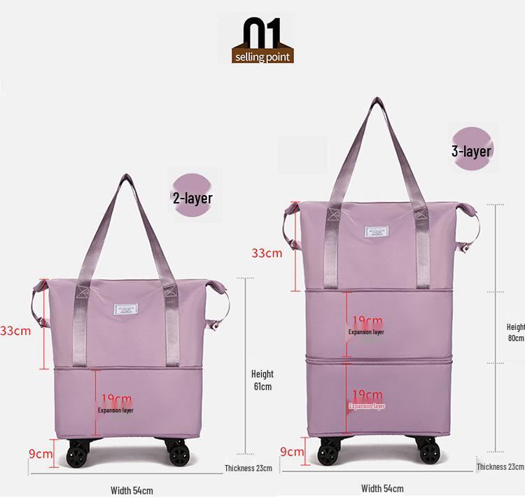 Extra Large Travel Bag with Trolley Sleeve – Oxford Cloth Maternity & Business Bag for Short Trips