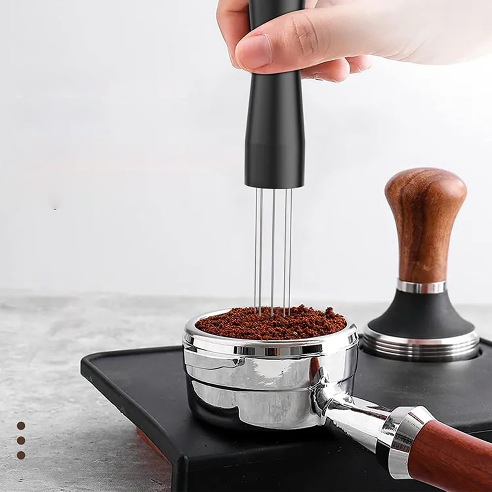 Espresso Dispersion Tool WDT Magnetic Coffee Stirrer 0.4mm 10 Needles for Espresso Coffee Stirring Tool (Black)