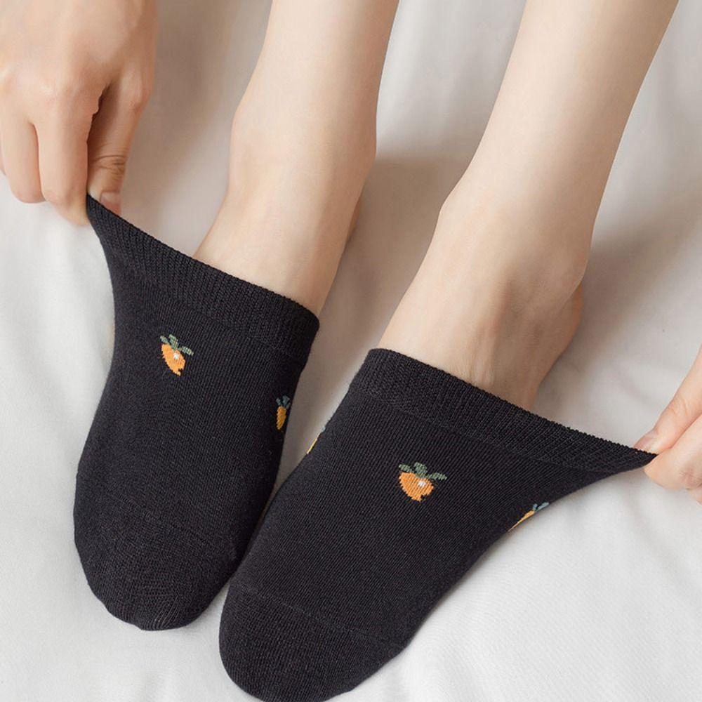 

Socks Short Cotton Women Socks Solid Color Foot Care Invisible Socks Half Insoles Half Palm Socks