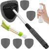 Windshield Cleaning Set Features Telescoping Rod And 6 Washable Microfiber Cleaning Pad