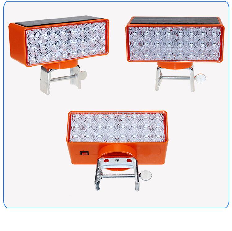 Solar LED Flashing Warning Light for Nighttime Road and Construction Safety