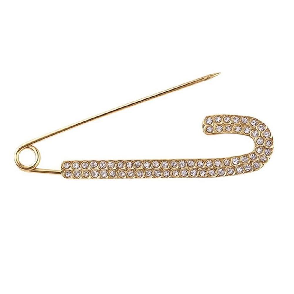 

Luxurious Rhinestones Brooches Sparkling Adjustable Safety Metal Pin Crystal Zircon Scarf Buckle Pants Adjustment