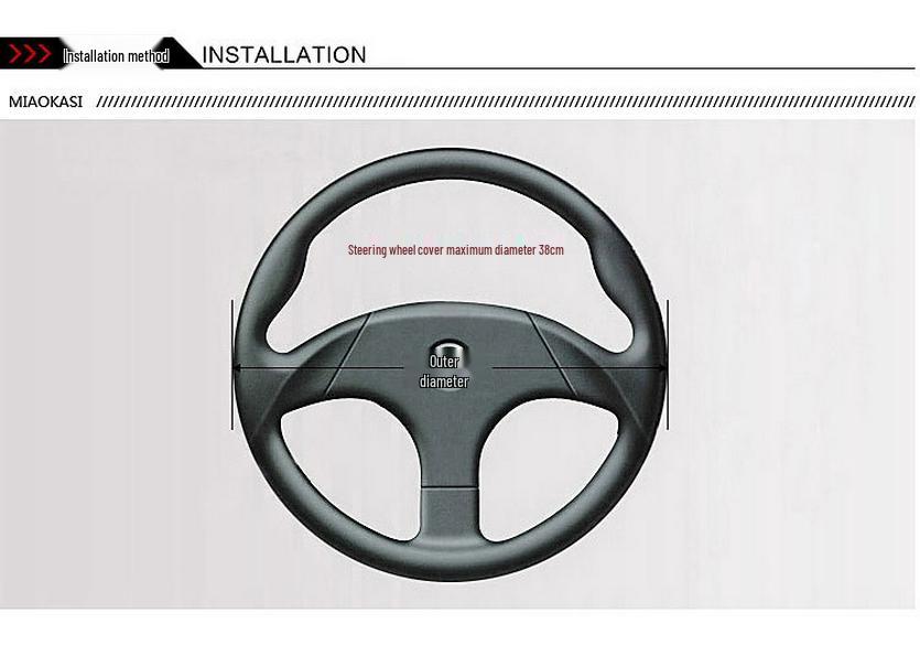 Premium Cowhide Leather Steering Wheel Cover - Anti-Slip, Wear-Resistant, Breathable, Universal Fit for All Seasons