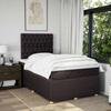 Cadre de lit avec matelas - Maison Exclusive - Marron foncé - 120x200 cm - Tissu &amp; ressorts ensachés