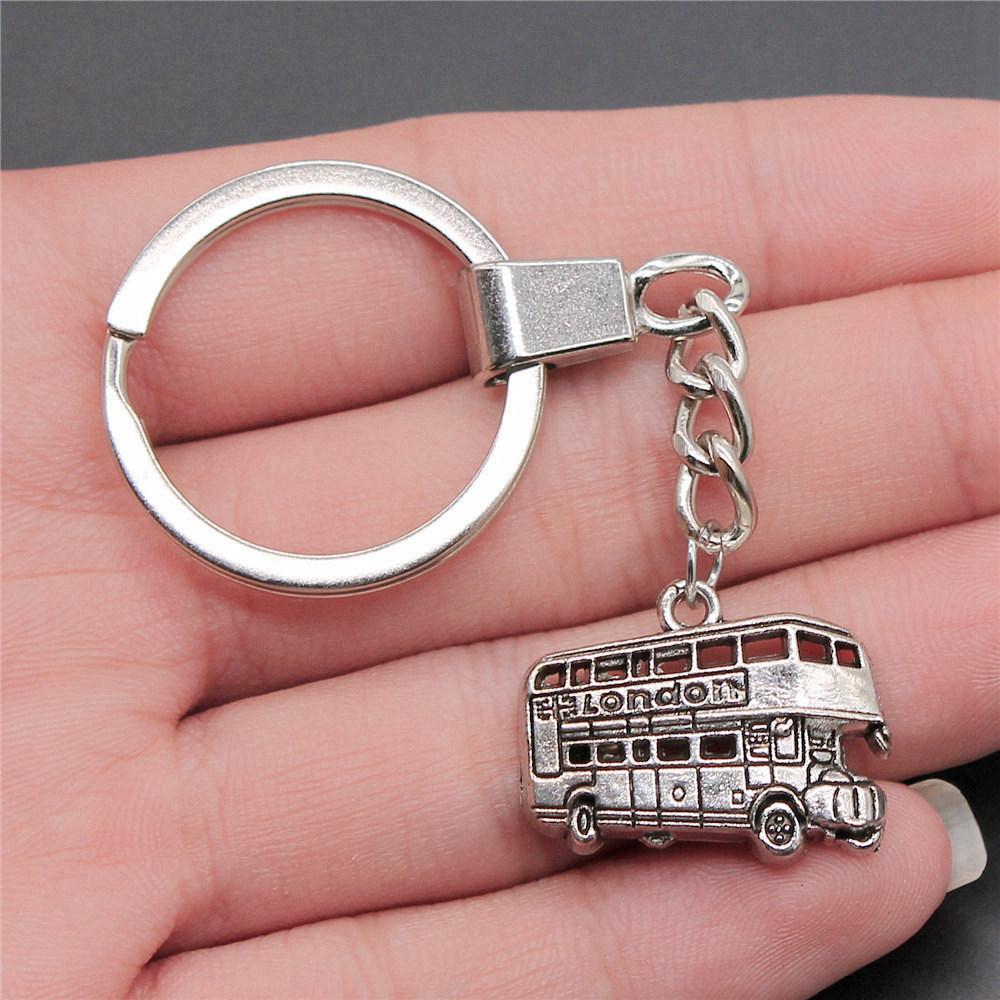 Punk Airplane Gear Steampunk Themed Antique Bronze Metal Keychain with 30mm Ring for Boys Bag Charm